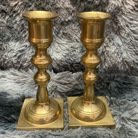 NIB Vintage Brass Candlestick 5” Candle Holders - Picture 6 of 16